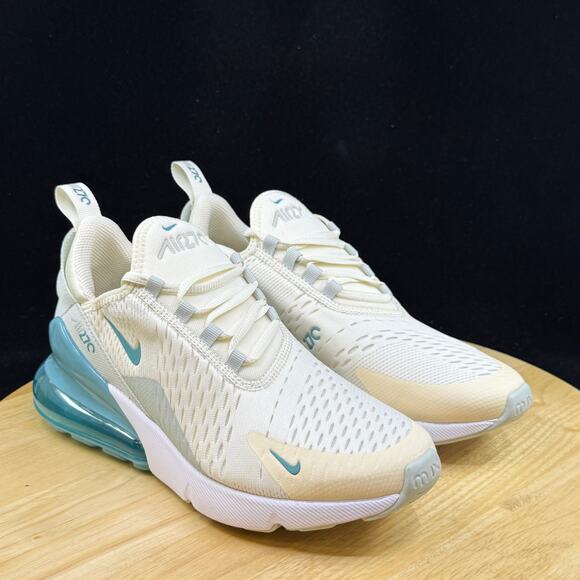 Nike Air Max 270 Shoes (Denim Turquoise/Light Silver/Soft Pearl) Size 7Y/ 8.5 W - Picture 4 of 8